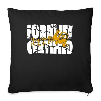 Forklift Driver Warehouse Manager Warehouse Manager Occupations - Sofa pillowcase 17,3'' x 17,3'' (45 x 45 cm) - black - Front