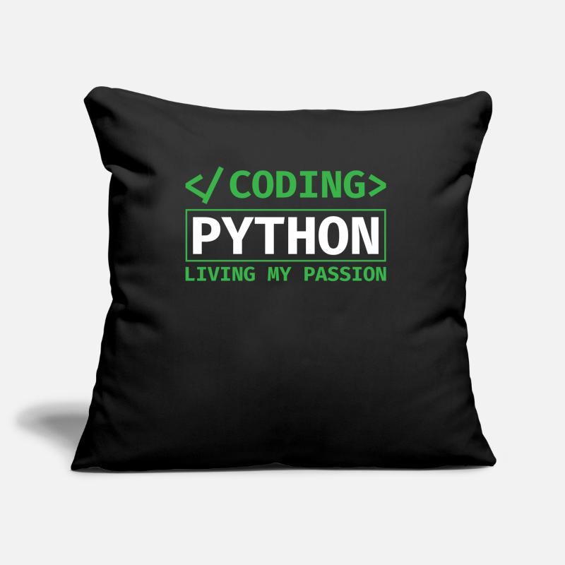 Coding Python, Living My Passion Coding Python Sofakissenbezug 45 x 45 cm
