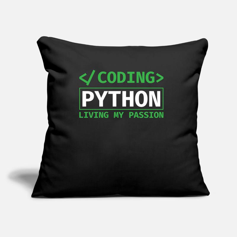 Coding Python, Living My Passion Coding Python Sofakissenbezug 45 x 45 cm