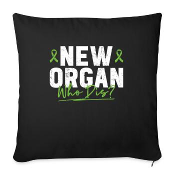 Don d’organes Greffe d’organes Don d’organes - Housse de coussin décorative 45 x 45 cm - noir - Devant