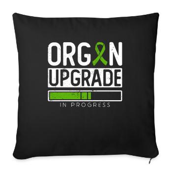 Don d’organes Greffe d’organes Don d’organes - Housse de coussin décorative 45 x 45 cm - noir - Devant