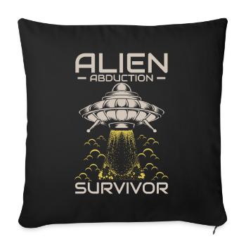 Alien, UFO, UAP, Space, Weltraum Flugobjekt - Sofakissenbezug 45 x 45 cm - Schwarz - Vorne