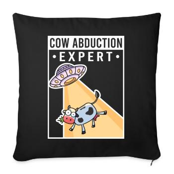 Alien, UFO, UAP, Space, Space Flying Object - Sofa pillowcase 17,3'' x 17,3'' (45 x 45 cm) - black - Front
