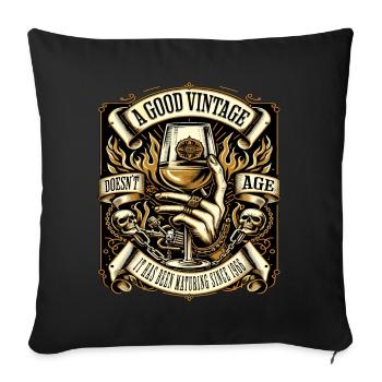 1966 Birthday Biker A Good Vintage Ages - Sofa pillowcase 17,3'' x 17,3'' (45 x 45 cm) - black - Front