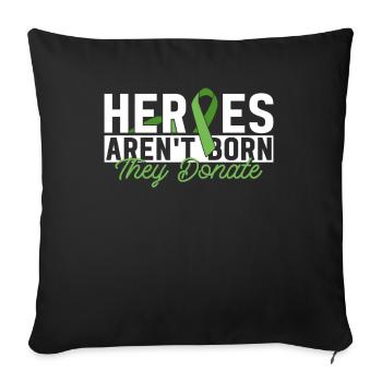 Organ Donor Organ Transplant Organ Donation - Sofa pillowcase 17,3'' x 17,3'' (45 x 45 cm) - black - Front