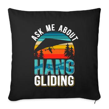 Hang Gliding Hängegleiter Hanggliding Geschenk - Sofakissenbezug 45 x 45 cm - Schwarz - Vorne