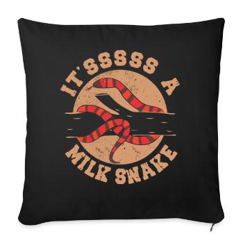 C’est un serpent de lait - Housse de coussin décorative 45 x 45 cm - noir - Devant