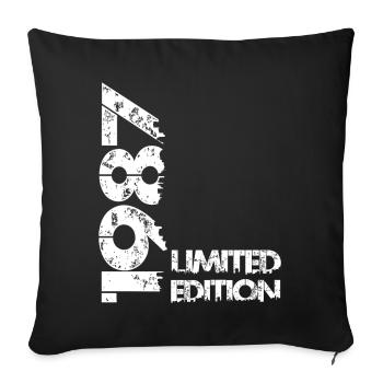Édition limitée 1987 - Housse de coussin décorative 45 x 45 cm - noir - Devant