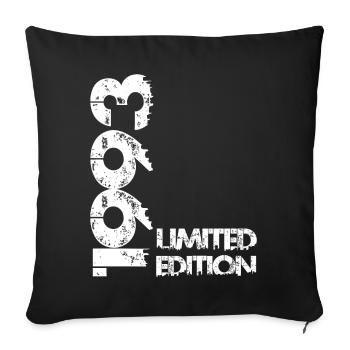 Limited Edition 1993 - Sofa pillowcase 17,3'' x 17,3'' (45 x 45 cm) - black - Front