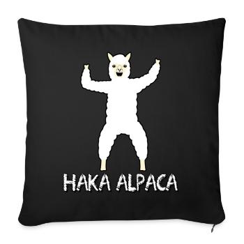 Haka Alpaca - Sofakissenbezug 45 x 45 cm - Schwarz - Vorne