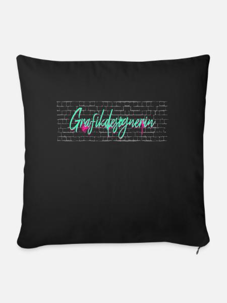 Illustrator Abschluss-Geschenk Grafikdesignerin - Sofakissenbezug 45 x 45 cm - Schwarz