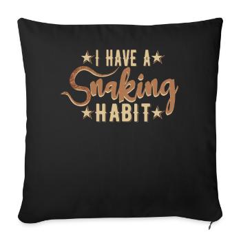 J’ai l’habitude de serpenter - Housse de coussin décorative 45 x 45 cm - noir - Devant