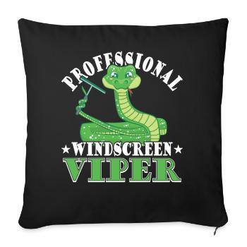 Pare-brise professionnel Viper - Housse de coussin décorative 45 x 45 cm - noir - Devant