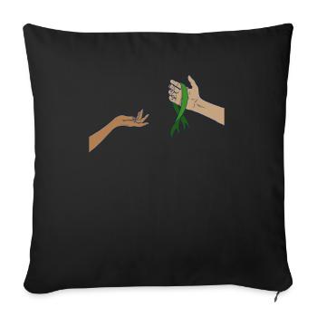 Organ Donor Organ Transplant Organ Donation - Sofa pillowcase 17,3'' x 17,3'' (45 x 45 cm) - black - Front
