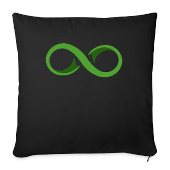 Don d’organes Greffe d’organes Don d’organes - Housse de coussin décorative 45 x 45 cm - noir - Devant
