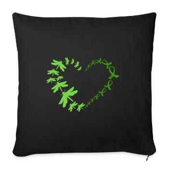 Organ Donor Organ Transplant Organ Donation - Sofa pillowcase 17,3'' x 17,3'' (45 x 45 cm) - black - Front