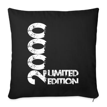 Limited Edition 2000 - Sofa pillowcase 17,3'' x 17,3'' (45 x 45 cm) - black - Front