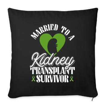 Organ Donor Kidney Organ Transplant - Sofa pillowcase 17,3'' x 17,3'' (45 x 45 cm) - black - Front