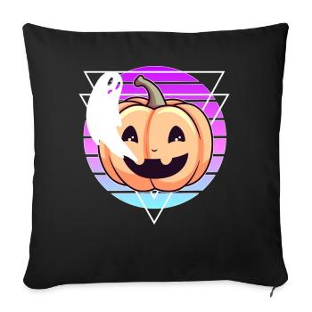 Cute Halloween Pumpkin Ghost Vaporwave Pastel Goth - Sofakissenbezug 45 x 45 cm - Schwarz - Vorne