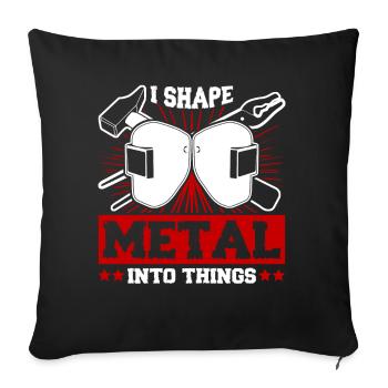 Metalworker Metal Work Welder Blacksmith - Sofa pillowcase 17,3'' x 17,3'' (45 x 45 cm) - black - Front