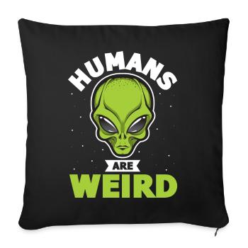 Alien, UFO, UAP, Space, Space Flying Object - Sofa pillowcase 17,3'' x 17,3'' (45 x 45 cm) - black - Front