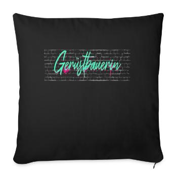 Échafaudage Graduation cadeau échafaudage constructeur - Housse de coussin décorative 45 x 45 cm - noir - Devant