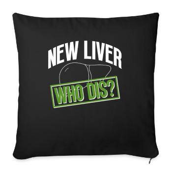 Organspender Leber Organtransplantation - Sofakissenbezug 45 x 45 cm - Schwarz - Vorne