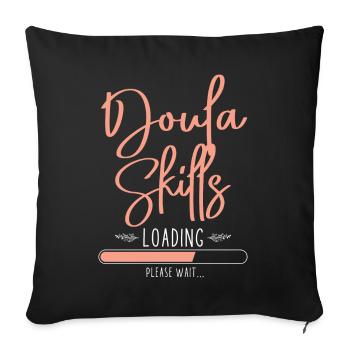 Doula Birth Worker Student Doula - Sofa pillowcase 17,3'' x 17,3'' (45 x 45 cm) - black - Front