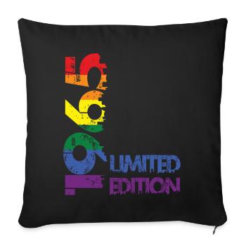 Édition limitée 1965 - Housse de coussin décorative 45 x 45 cm - noir - Devant