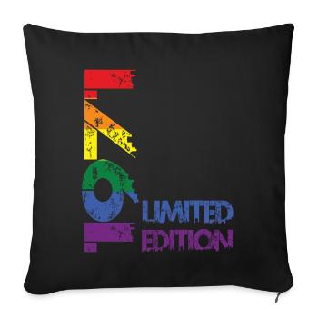 Édition limitée 1971 - Housse de coussin décorative 45 x 45 cm - noir - Devant