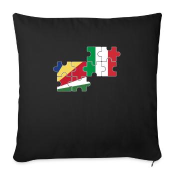 Seychelles Italie Drapeau Seychelles italiennes - Housse de coussin décorative 45 x 45 cm - noir - Devant
