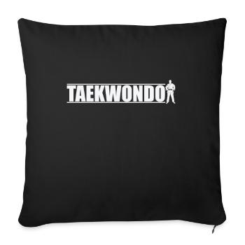 Taekwondo Self Defense - Sofa pillowcase 17,3'' x 17,3'' (45 x 45 cm) - black - Front