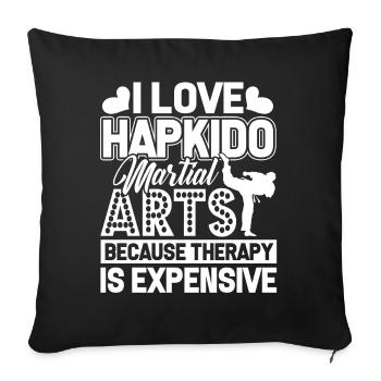 Hapkido I Love Hapkido - Sofa pillowcase 17,3'' x 17,3'' (45 x 45 cm) - black - Front