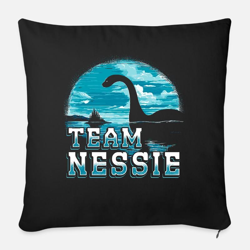 Team Nessie - Sofakissenbezug 45 x 45 cm - Schwarz
