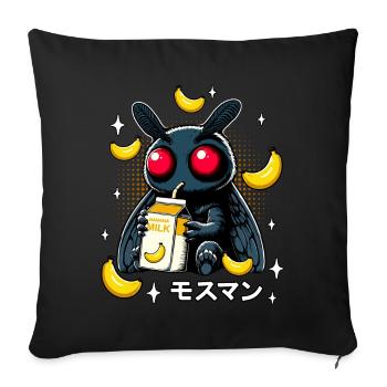 Mothman Banana Milkshake - Sofa pillowcase 17,3'' x 17,3'' (45 x 45 cm) - black - Front