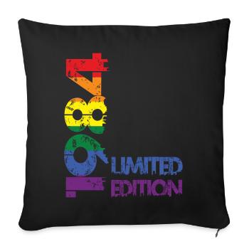Limited Edition 1984 - Sofa pillowcase 17,3'' x 17,3'' (45 x 45 cm) - black - Front