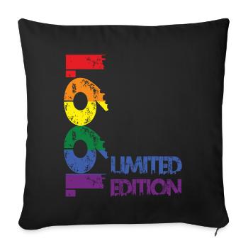 Limited Edition 1991 - Sofa pillowcase 17,3'' x 17,3'' (45 x 45 cm) - black - Front
