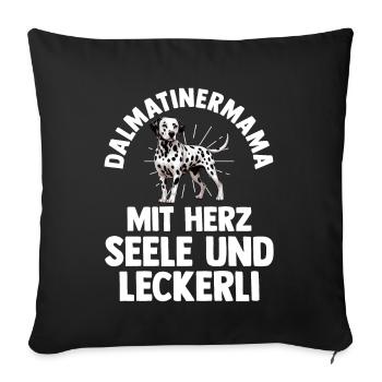 Hund Dalmatiner - Sofakissenbezug 45 x 45 cm - Schwarz - Vorne
