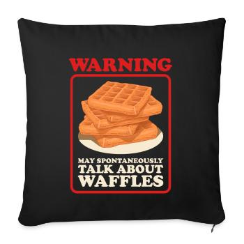 Waffle Waffle Lover Waffles Gift - Sofa pillowcase 17,3'' x 17,3'' (45 x 45 cm) - black - Front