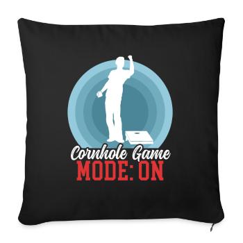 Cornhole Player Blind Hole Bean Bag cadeau - Housse de coussin décorative 45 x 45 cm - noir - Devant