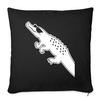 Alligator with Sunglasses Alligators - Sofa pillowcase 17,3'' x 17,3'' (45 x 45 cm) - black - Front