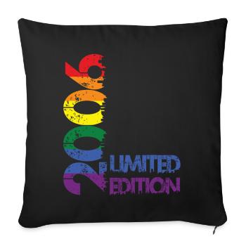 Édition limitée 2006 - Housse de coussin décorative 45 x 45 cm - noir - Devant