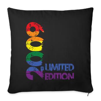 Limited Edition 2009 - Sofa pillowcase 17,3'' x 17,3'' (45 x 45 cm) - black - Front