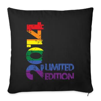 Édition limitée 2014 - Housse de coussin décorative 45 x 45 cm - noir - Devant