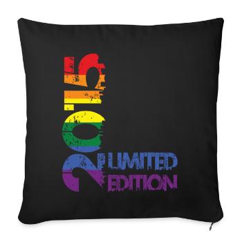 Édition limitée 2015 - Housse de coussin décorative 45 x 45 cm - noir - Devant