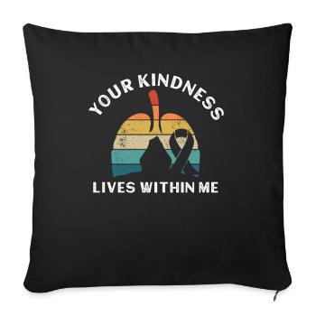 Greffe d’organe par fente de donneur d’organes - Housse de coussin décorative 45 x 45 cm - noir - Devant