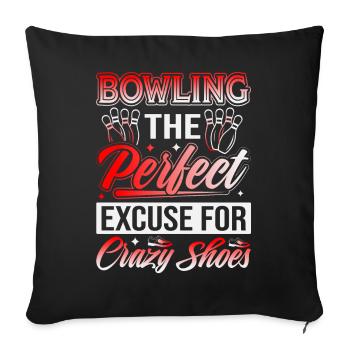 LE BOWLING : L’EXCUSE PARFAITE POUR DES CHAUSSURES FOLLES - Housse de coussin décorative 45 x 45 cm - noir - Devant