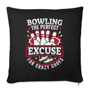 LE BOWLING : L’EXCUSE PARFAITE POUR DES CHAUSSURES FOLLES - Housse de coussin décorative 45 x 45 cm - noir - Devant