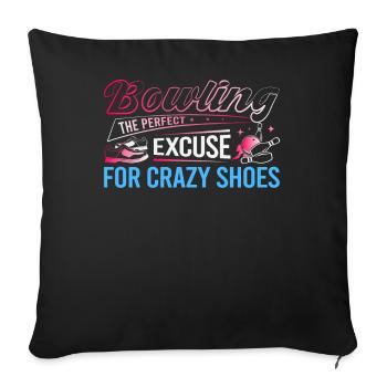 LE BOWLING : L’EXCUSE PARFAITE POUR DES CHAUSSURES FOLLES - Housse de coussin décorative 45 x 45 cm - noir - Devant