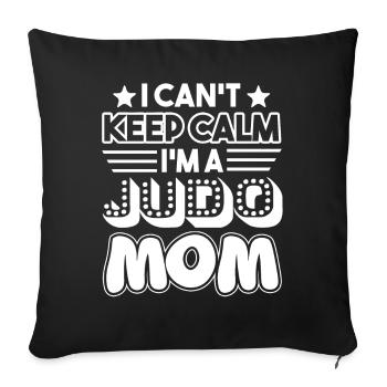 Judo I'm A Judo Mom - Sofa pillowcase 17,3'' x 17,3'' (45 x 45 cm) - black - Front